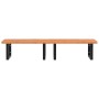 Estante de lavabo de pared de acero y madera maciza de haya von , Badezimmerwaschtische - Ref: Foro24-3302453, Preis: 148,26 ...