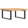 Estante de lavabo de pared de acero y madera maciza de roble von , Badezimmerwaschtische - Ref: Foro24-3302493, Preis: 138,62...
