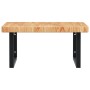 Estante de lavabo de pared de acero y madera maciza de roble von , Badezimmerwaschtische - Ref: Foro24-3302493, Preis: 138,62...
