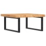 Estante de lavabo de pared de acero y madera maciza de roble von , Badezimmerwaschtische - Ref: Foro24-3302493, Preis: 138,62...