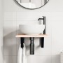Estante de lavabo de pared de acero y madera maciza de roble by , bathroom vanities - Ref: Foro24-3302535, Price: 57,78 €, Di...