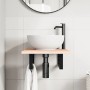 Estante de lavabo de pared de acero y madera maciza de roble by , bathroom vanities - Ref: Foro24-3302537, Price: 62,44 €, Di...