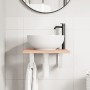 Estante de lavabo de pared de acero y madera maciza de roble von , Badezimmerwaschtische - Ref: Foro24-3302554, Preis: 76,27 ...