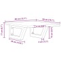 Estante de lavabo de pared de acero y madera maciza de roble von , Badezimmerwaschtische - Ref: Foro24-3302554, Preis: 76,27 ...