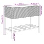 Jardinera con estante ratán sintético marrón de , Maceteros y jardineras - Ref: Foro24-366385, Precio: 81,45 €, Descuento: %