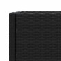 Jardinera con estante ratán sintético negro by , Pots and planters - Ref: Foro24-366387, Price: 68,07 €, Discount: %