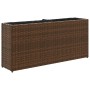 Jardinera con 2 maceteros de ratán sintético marrón 90x20x40 cm de , Maceteros y jardineras - Ref: Foro24-366408, Precio: 61,...