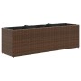 Jardinera con 3 maceteros ratán sintético marrón 105x30x32 cm de , Maceteros y jardineras - Ref: Foro24-366417, Precio: 73,73...