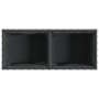 Jardinera de jardín con 2 maceteros ratán PE negro 72x30x32 cm de , Maceteros y jardineras - Ref: Foro24-366422, Precio: 53,0...