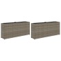 Jardineras con 2 maceteros 2 uds ratán PE gris 90x20x40 cm de , Maceteros y jardineras - Ref: Foro24-3210515, Precio: 115,60 ...