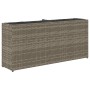 Jardineras con 2 maceteros 2 uds ratán PE gris 90x20x40 cm de , Maceteros y jardineras - Ref: Foro24-3210515, Precio: 115,60 ...