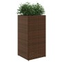Jardineras 2 unidades ratán sintético marrón 40x40x80 cm de , Maceteros y jardineras - Ref: Foro24-3210520, Precio: 156,42 €