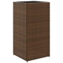 Jardineras 2 unidades ratán sintético marrón 40x40x80 cm de , Maceteros y jardineras - Ref: Foro24-3210520, Precio: 156,42 €