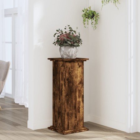 Soportes de plantas madera ingeniería roble ahumado 33x33x80 cm by , Pot stands - Ref: Foro24-852973, Price: 42,16 €, Discoun...