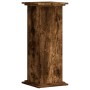 Soportes de plantas madera ingeniería roble ahumado 33x33x80 cm