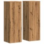 Soportes para plantas 2 uds madera roble artisian 33x33x100 cm de , Soportes para macetas - Ref: Foro24-3307890, Precio: 94,5...