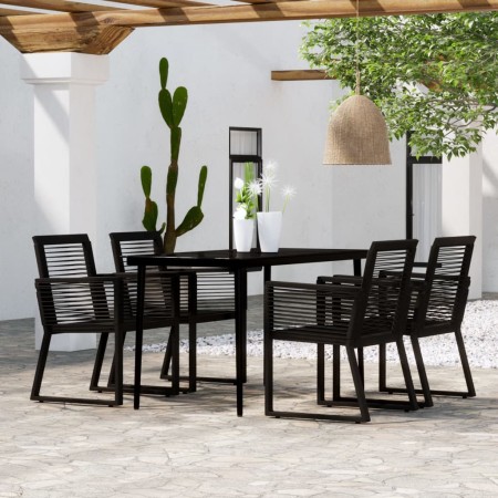 Juego de comedor de jardín 5 piezas negro by , Garden sets - Ref: Foro24-3099157, Price: 410,54 €, Discount: %