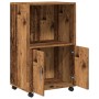 Armario con ruedas madera de ingeniería envejecida 55x40x91 cm by , Sideboards - Ref: Foro24-853189, Price: 73,28 €, Discount: %