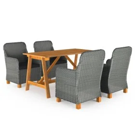 Light Gray 5-Piece Garden Dining Set by vidaXL, Garden sets - Ref: Foro24-3068790, Price: 587,32 €, Discount: %