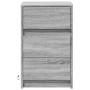 Mesita de noche con luces LED madera de ingeniería gris Sonoma