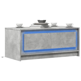 Mesa de centro con luces LED madera de ingeniería gris hormigón de , Mesas de centro - Ref: Foro24-851987, Precio: 105,89 €, ...