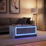 Mesa de centro con luces LED madera de ingeniería gris hormigón by , Coffee table - Ref: Foro24-851987, Price: 107,56 €, Disc...