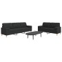 Juego de sofás con cojines 2 piezas tela negro by , Sofas - Ref: Foro24-3278339, Price: 527,63 €, Discount: %