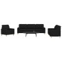 Juego de sofás con cojines 3 piezas tela negro by , Sofas - Ref: Foro24-3278307, Price: 669,53 €, Discount: %