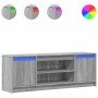 Mueble de TV LED madera ingeniería gris Sonoma 139,5x34x50 cm by , TV Furniture - Ref: Foro24-852199, Price: 106,00 €, Discou...