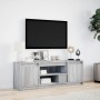 Mueble de TV LED madera ingeniería gris Sonoma 139,5x34x50 cm by , TV Furniture - Ref: Foro24-852199, Price: 106,00 €, Discou...