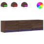 Mueble de TV LED madera ingeniería marrón roble 165x34x40 cm de , Muebles TV - Ref: Foro24-852256, Precio: 110,15 €