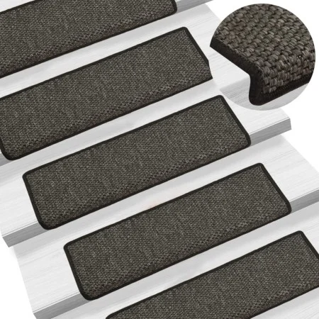 Selbstklebende Sisal-Stufenmatte 15 Stück Anthrazit 65x21x4cm von vidaXL, Treppenmatten - Ref: Foro24-326885, Preis: 97,11 €,...