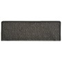 Alfombra autoadhesiva escalera sisal 15 uds antracita 65x21x4cm