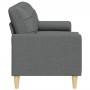 Sofá de 3 plazas con cojines tela gris oscuro 210 cm by , Sofas - Ref: Foro24-3278202, Price: 298,70 €, Discount: %