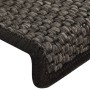 Alfombra autoadhesiva escalera sisal 15 uds antracita 65x21x4cm