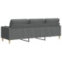 Sofá de 3 plazas con cojines tela gris oscuro 210 cm by , Sofas - Ref: Foro24-3278202, Price: 298,70 €, Discount: %