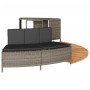 Borde bañera hidromasaje madera acacia y ratán sintético gris by , Pool and spa accessories - Ref: Foro24-365615, Price: 295,...