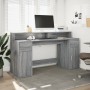 Escritorio con LED madera ingeniería gris sonoma 160x55x91 cm by , Desks - Ref: Foro24-3309434, Price: 206,45 €, Discount: %