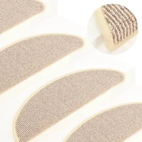 Stair tread mats 15 pcs white and brown 56x17x3 cm by vidaXL, Stair mats - Ref: Foro24-149852, Price: 59,93 €, Discount: %