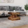 Mesa de centro con luces LED madera envejecida 50x50x40 cm de , Mesas de centro - Ref: Foro24-857712, Precio: 63,07 €, Descue...