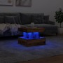 Mesa de centro con luces LED madera envejecida 50x50x40 cm de , Mesas de centro - Ref: Foro24-857712, Precio: 63,07 €, Descue...