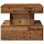 Mesa de centro con luces LED madera envejecida 50x50x40 cm de , Mesas de centro - Ref: Foro24-857712, Precio: 63,07 €, Descue...