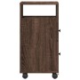 Armario de baño estrecho con ruedas madera marrón roble von , Schließfächer und Lagerschränke - Ref: Foro24-855238, Preis: 56...