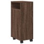 Armario de baño estrecho con ruedas madera marrón roble von , Schließfächer und Lagerschränke - Ref: Foro24-855238, Preis: 56...