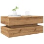 Mesa de centro con luces LED roble artisian 90x50x40 cm by , Coffee table - Ref: Foro24-857719, Price: 116,67 €, Discount: %