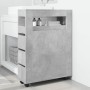 Armario de baño estrecho con ruedas madera gris hormigón by , Lockers and storage cabinets - Ref: Foro24-855271, Price: 100,8...