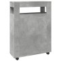 Armario de baño estrecho con ruedas madera gris hormigón by , Lockers and storage cabinets - Ref: Foro24-855271, Price: 100,8...