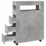Armario de baño estrecho con ruedas madera gris hormigón by , Lockers and storage cabinets - Ref: Foro24-855271, Price: 100,8...