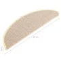 Stair tread mats 15 pcs white and brown 56x17x3 cm by vidaXL, Stair mats - Ref: Foro24-149852, Price: 61,27 €, Discount: %
