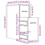 Armario de baño estrecho con ruedas madera envejecida by , Lockers and storage cabinets - Ref: Foro24-855284, Price: 69,83 €,...